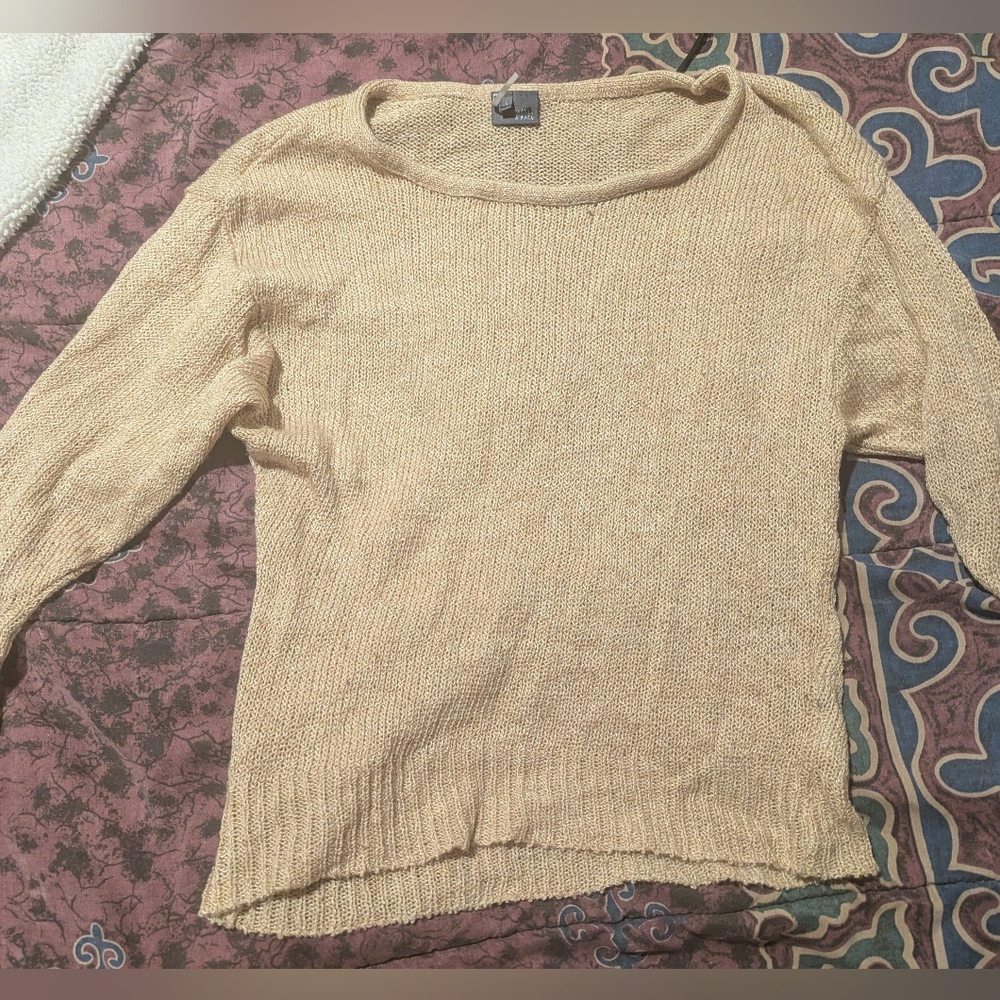 Sparkle & Fade Women's Beige Sweater